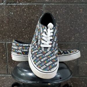 Vans Colorful Love Wins Pride Sneakers Athetic Athleisure Surfer Skateboard Off